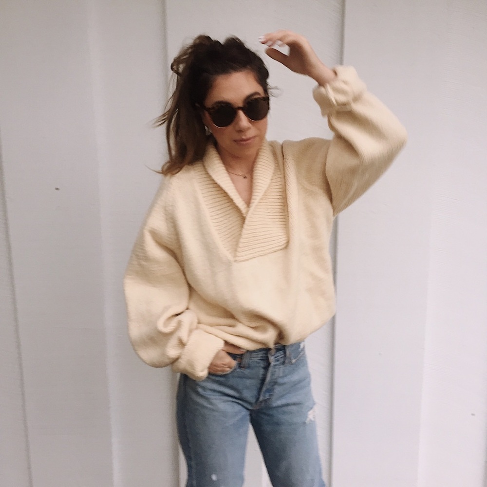 Unisex Chunky Oversized Vintage Knit Sweater